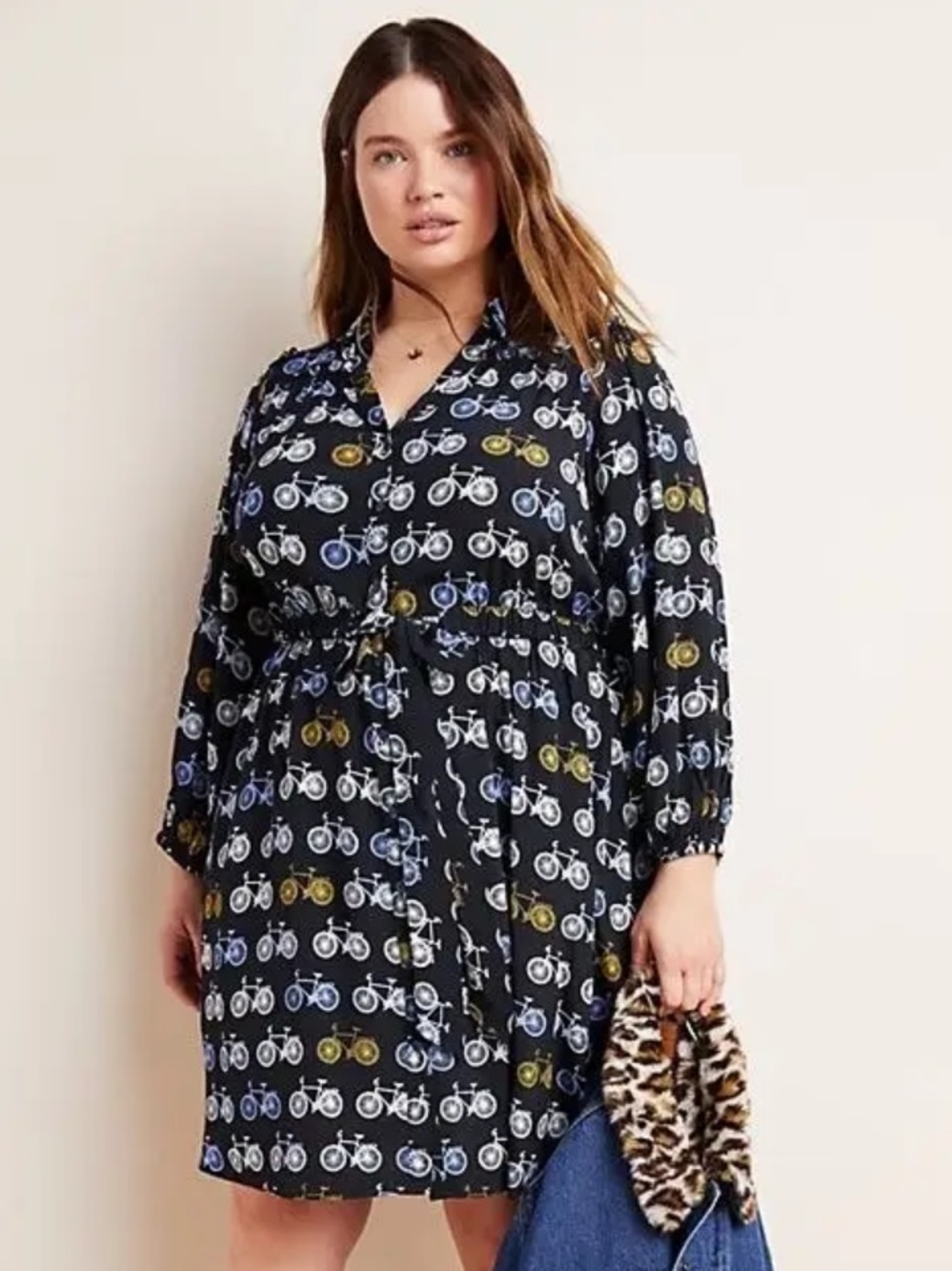 •Anthropologie• Maeve bike waist tie dress
